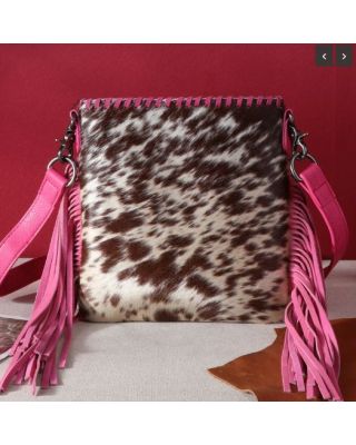 TR162G-2001 HPK Trinity Ranch Hair-On Cowhide Fringe Concealed Carry Crossbody Bag