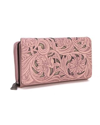 TR188-W010 PK Trinity Ranch Floral Tooled Collection Wallet