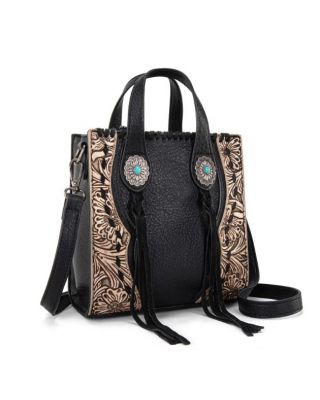 TR192-1605 BK Trinity Ranch Concho Collection Mini Tote/Crossbody