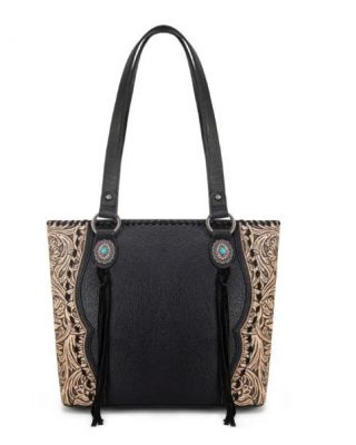 TR192G-8317 BK Trinity Ranch Concho Collection Concealed Carry Tote