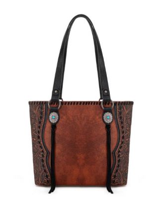 TR192G-8317 BR Trinity Ranch Concho Collection Concealed Carry Tote