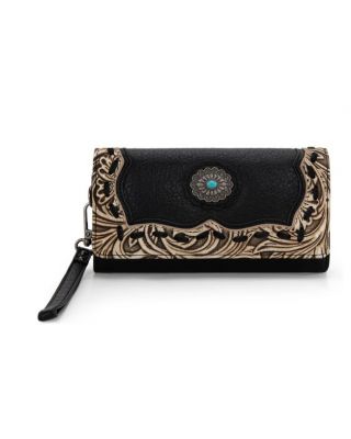 TR192-W002 BK Trinity Ranch Concho Collection Wallet
