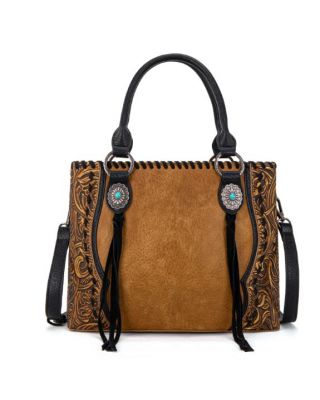 TR192G-8322 LBR Trinity Ranch Concho Collection Tote/Crossbody