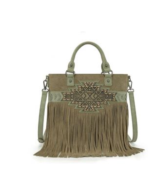 TR196G-8260MT Trinity Ranch Aztec Tooled Fringe Concealed Carry