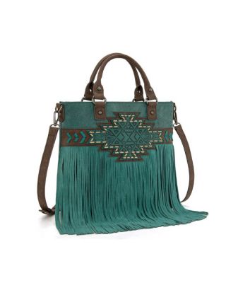 TR196G-8260TQ Trinity Ranch Aztec Tooled Fringe Concealed Carry