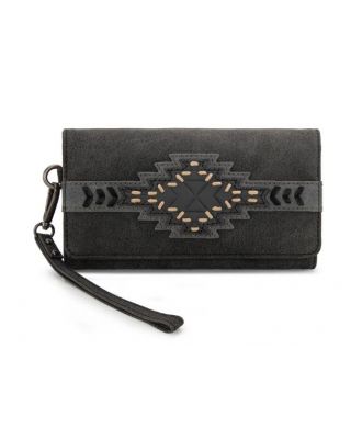 TR196-W018 BK Trinity Ranch Aztec Collection Wallet