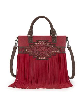 TR196G-8260RD Trinity Ranch Aztec Tooled Fringe Concealed Carry