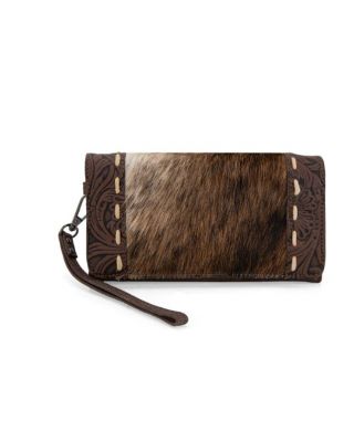 TR199-W018CF  Trinity Ranch Hair-On Cowhide Toole Collection Wallet 