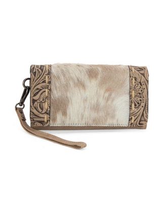 TR199-W018TN  Trinity Ranch Hair-On Cowhide Toole Collection Wallet 