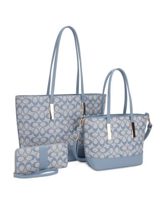 UM-31481 SET BL MONO GLAM 2 BAGS WITH WALLET