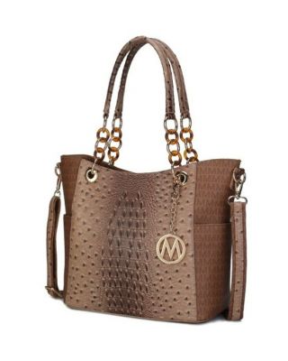 UM5518 BR OSTRICH MONOGLAM TOTE BAG