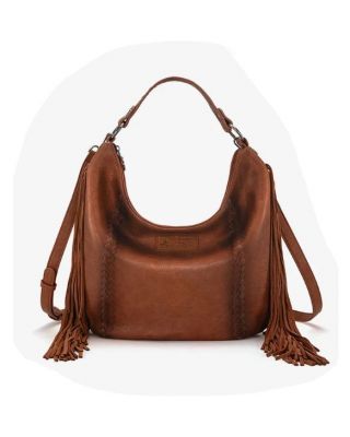 MWF1007G-9360 BR Montana West Fringe Collection Concealed Carry Hobo