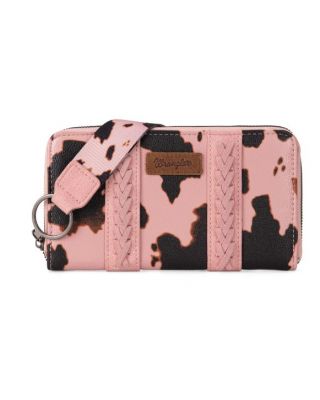 WG133-W006 PK Wrangler Cow Print Wallet