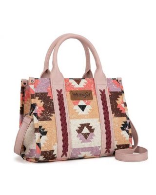WG166G-81203S PK Wrangler Southwestern Pattern Dual Sided Print-Tote/Crossbody