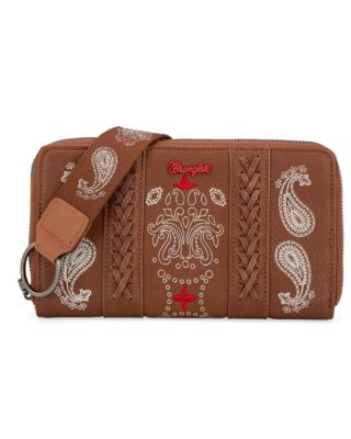 WG134-W006 BR Wrangler Bandana Paisley Print Wallet