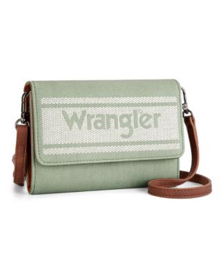 WG171-1833 LGN Wrangler Logo Waxed Canvas Wallet/Crossbody