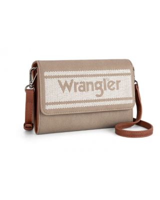 WG171-1833 KH Wrangler Logo Waxed Canvas Wallet/Crossbody