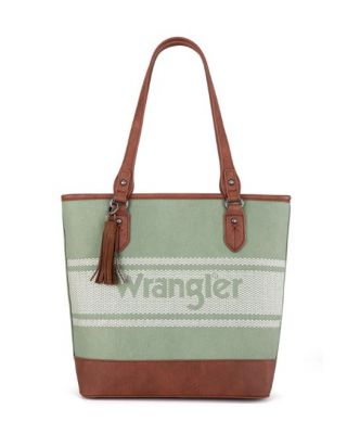 WG171G-2002 LGN Wrangler Logo Waxed Canvas Tote