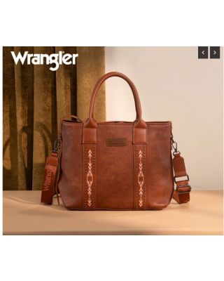 WG199-1824 BR Wrangler Carry-All Aztec Expandable Tote/Crossbody