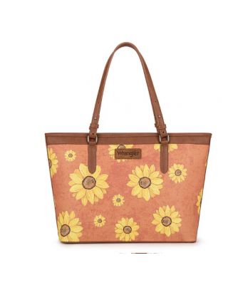 WG204-2002BR Wrangler Sunflower Print Tote Bag