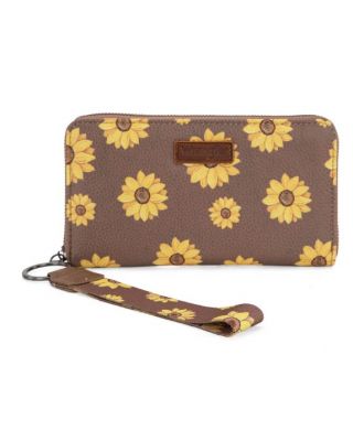 WG204-W006KH  Wrangler Sunflower Print PU Leather Wallet