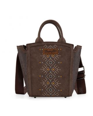 WG211-8014 CF Wrangler Aztec Embroidered Floral Embossed Tote