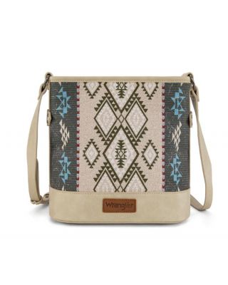WG213-2003 TN Wrangler Aztec Distressed Print Dual Sided Print Concealed Carry Crossbody