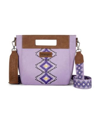 WG220-9360 PP Wrangler Aztec Embroidered Top Handle Tote/Crossbody