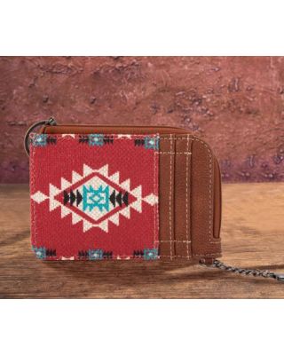 WG2203-W005 BD Wrangler Southwestern Art Print Mini Zip Card Case