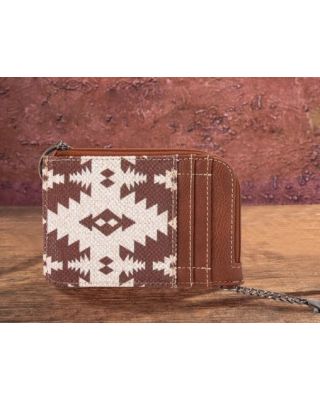 WG2203-W005 LCF Wrangler Southwestern Art Print Mini Zip Card Case