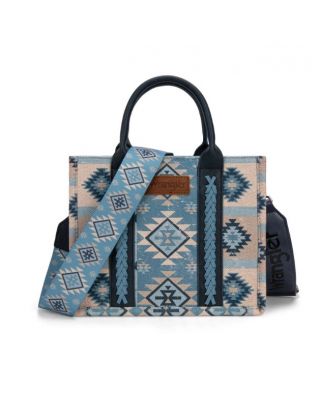 WG2209-8120S JN Wrangler Aztec Pattern Dual Sided Print -Tote/Crossbody