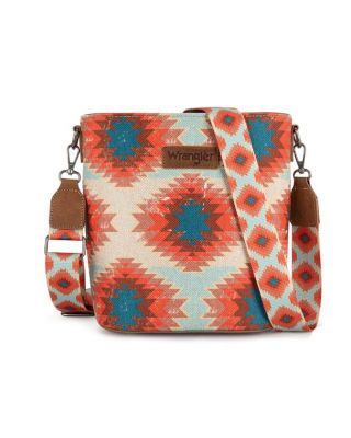 WG221-8360 BD Wrangler Aztec Distressed Print Dual Sided Print CrossbodY