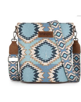 WG221-8360 JN Wrangler Aztec Distressed Print Dual Sided Print CrossbodY
