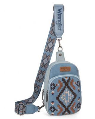 WG2214-210 JN Wrangler Southwestern Embroidered Sling Bag 