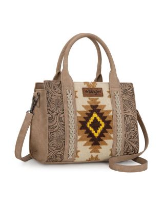 WG226-8120 TN Wrangler Tooled Aztec Pattern Print Concealed Carry Tote