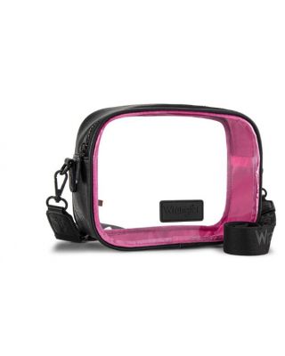 WG229-603 BK/PK Wrangler Clear Crossbody Bag/Stadium Bag