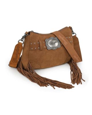 WG241-2022 BR Wrangler Fringe Buckle Hobo Bag/Crossbody Bag