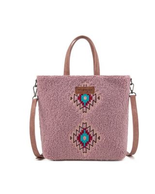WG263-2002DPK Wrangler Sherpa Aztec Sherpa Tote/Crossbody