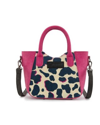 WG264-8015HPK Wrangler Cow Print Mini Tote/Crossbody