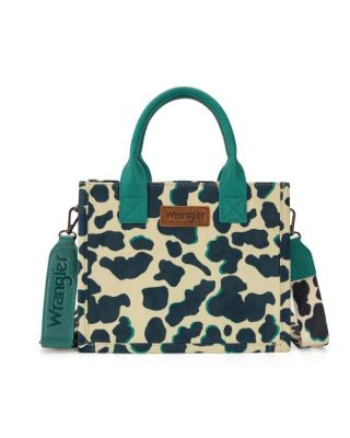 WG264-8120DTQ Wrangler Cow Print Concealed Carry Tote/Crossbody