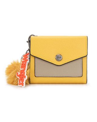 WG274-W079 YL-KH Wrangler Tri-Fold Wallet with Keyring Pom Pom