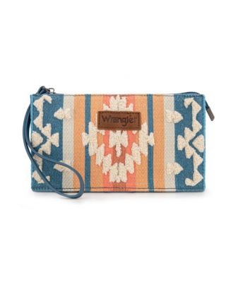 WG275-181 JN Wrangler Sherpa Aztec Canvas Clutch