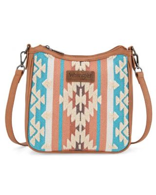 WG275-2003 BR Wrangler Sherpa Aztec Canvas Crossbody