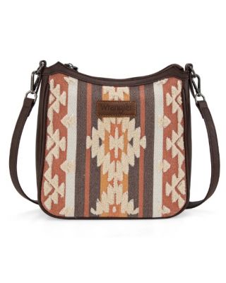 WG275-2003 CF Wrangler Sherpa Aztec Canvas Crossbody