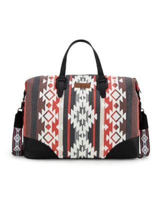 WG275-5110 BK Wrangler Sherpa Aztec Canvas Duffle Bag