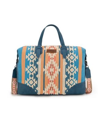 WG275-5110 JN Wrangler Sherpa Aztec Canvas Duffle Bag