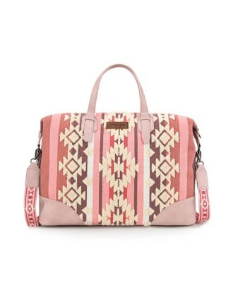 WG275-5110 D PK Wrangler Sherpa Aztec Canvas Duffle Bag