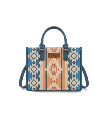 WG275-8120 JN Wrangler Sherpa Aztec Canvas Tote/Crossbody