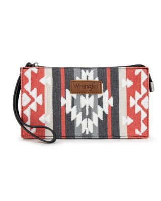 WG275-181 BK Wrangler Sherpa Aztec Canvas Clutch