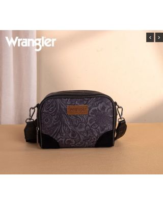 WG277-1833BK Wrangler Vintage Floral Printed Small Crossbody Bag 